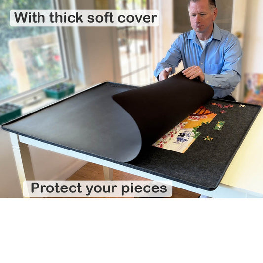 2000 Piece Puzzle Board with Cover Size 40.5" x 30.5" - Dark Gray