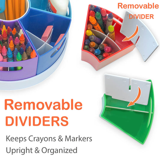 Art Supplies Organizer and Storage Lazy Susan School & Homeschool Pencil Caddy