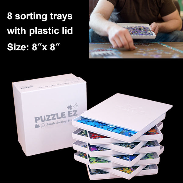 Puzzle Sorting Trays with Lid