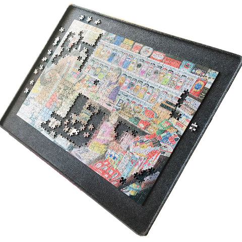 1000 Piece Puzzle Board with Rigid Felt Board Cover - Dark Grey