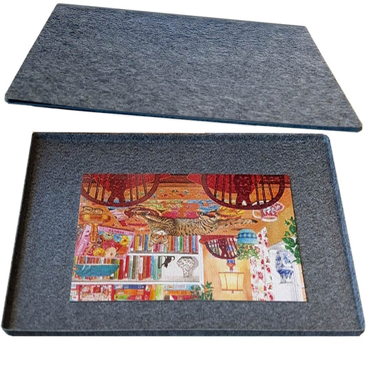 Grey 2000 Piece Puzzle Board with Cover Size 40.5" x 30.5"