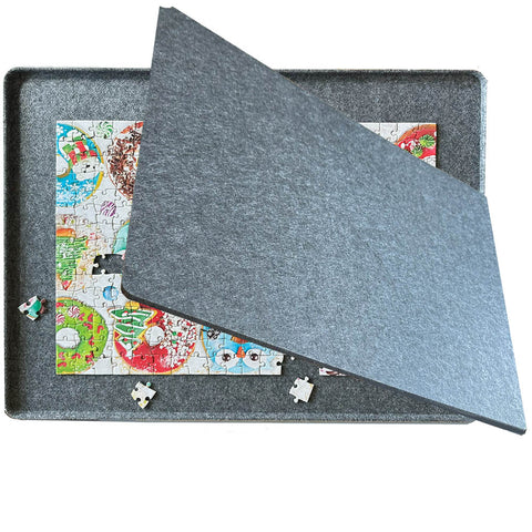 Grey 2000 Piece Puzzle Board with Cover Size 40.5" x 30.5"
