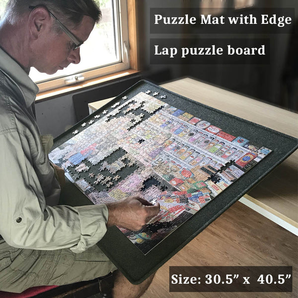 2000 Piece Puzzle Board with Cover Size 40.5" x 30.5" with 8 Pack Puzzle Glue Sheets