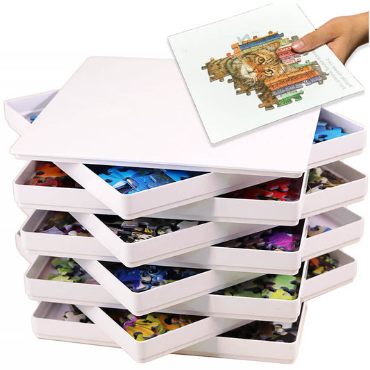 Puzzle Sorting Trays with Lid