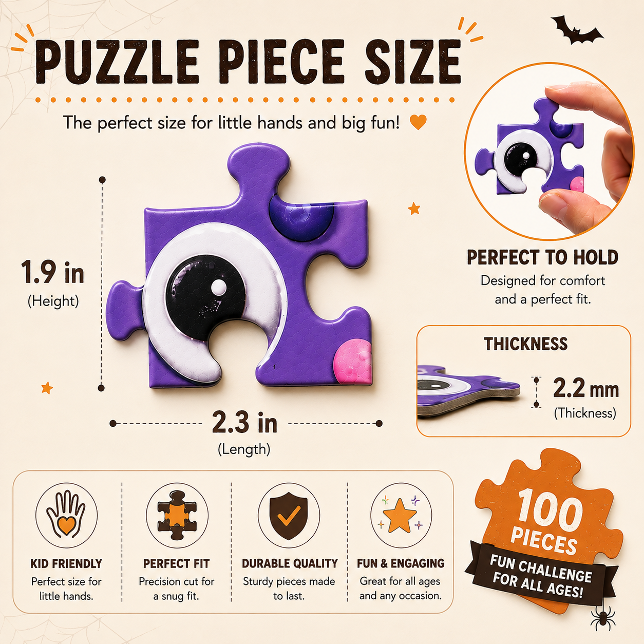 Halloween Puzzle 100 Pieces for Kids & Adults