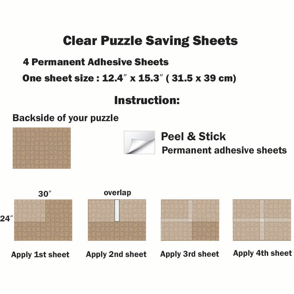 Puzzle Glue Sheets Extra Large & Thick Puzzle Savers - 20 Sheets – PUZZLE EZ