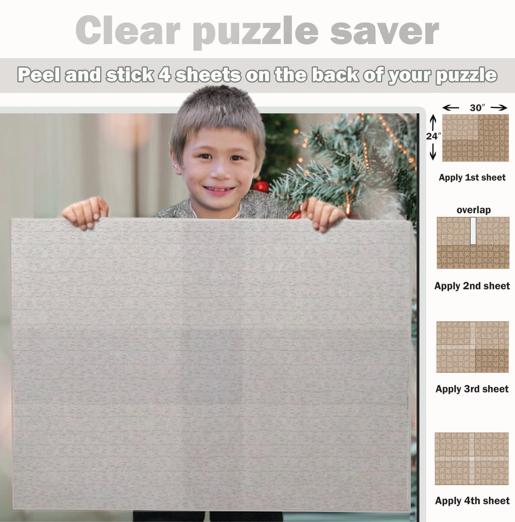 Preserve 3 x 1000 Piece Puzzle Glue Sheets, 20 Sheets Puzzle Saver, Puzzle Glue and Frame, No Mess Puzzle Saver Kit for Large Puzzles, Puzzle Glue